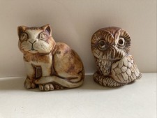 Vintage Cat & Owl Figure