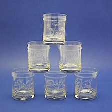 Six Portmeirion Botanic Garden Tumblers/Glasses (10fl oz./285ml) 9cm/3.5" High