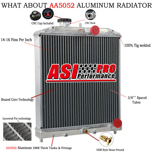 Row aluminium radiator for - row,