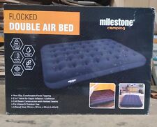 Milestone camping flocked double air bed
