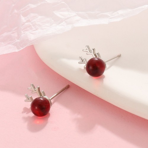 Deer antler earrings - deer,