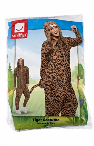 Smiffys tiger hooded jumpsuit - smiffys,