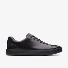 Clarks Mens Un Costa Lace Black Trainers Leather Sports