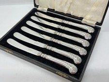 Set of six Silver Handled Tea