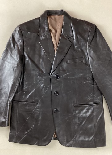 Vintage leather jacket blazer - leather,