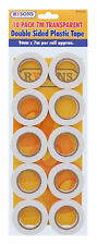 10pk DOUBLE SIDED Adhesive Sticky Semi Clear Thin TAPE 9mm x 7m Paper Art Craft