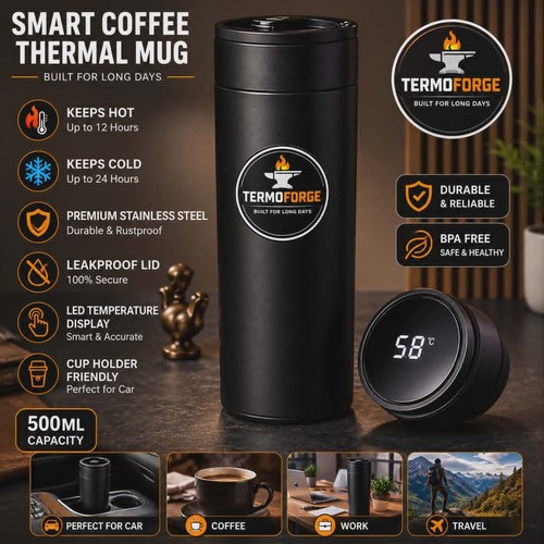 Smart thermos stainless steel - smart,