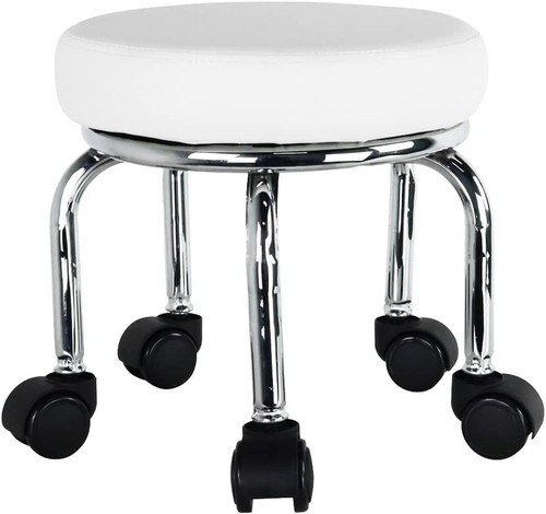 Small rolling stool leather - pu,