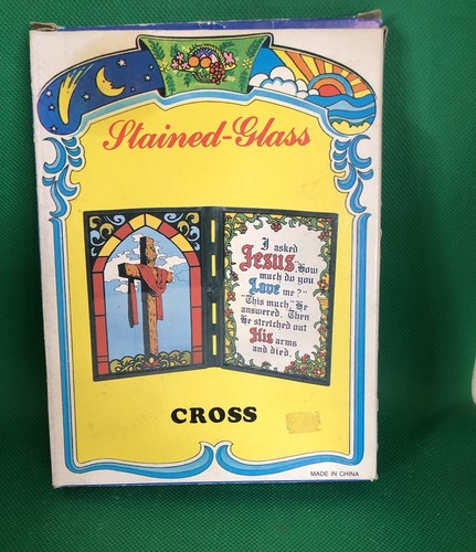 Stained glass religious plaque - religious,