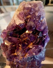 Natural Amethyst Druze Geode Quartz Crystal Cluster Reiki 335g NM109