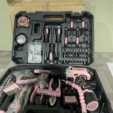 Tool Kit with 12V Drill - Cordless Power Drill Tool Set - Protable