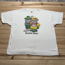 Vintage 80s 90s Bavarian Lover Bears Traditional Trachten Shirt - Ladies 1X, XL
