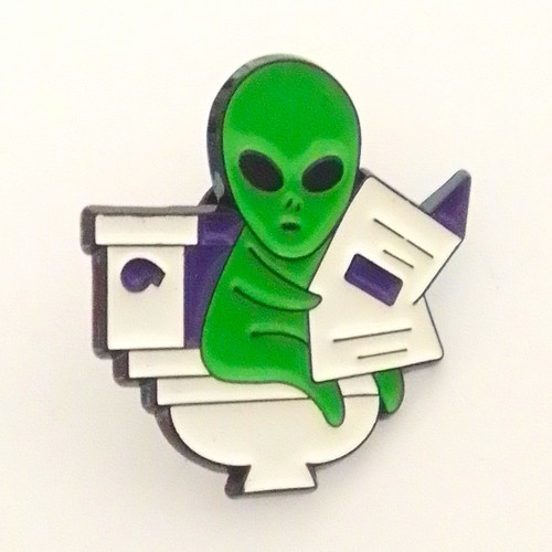 Little alien the toilet - on,