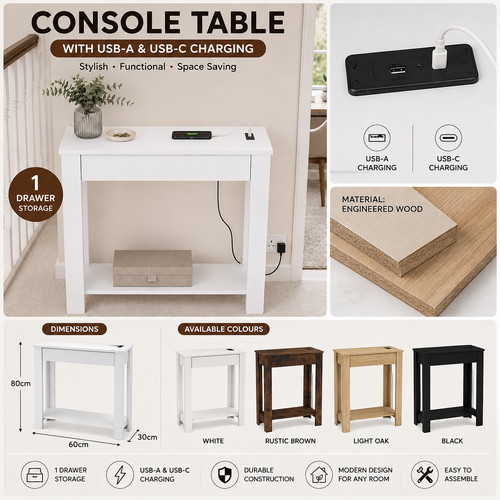 Slim console table - console, with