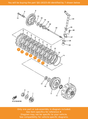 Yamaha plate clutch - plate,,