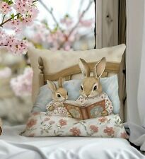 Super Soft Mommy Rabbit & bunny Bedtime Cushion Cover 45cm x 45cm