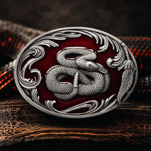 Coiled snake belt - belt, buckle