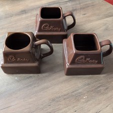 Set of 4 Vintage Cadbury Mugs – Chunky Hot Chocolate Cups – Retro Kitchenware