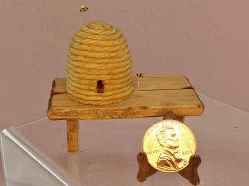 Vintage miniature beehive - vintage,