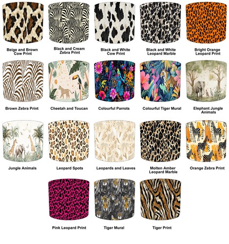 Animal prints lampshades - animal,
