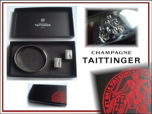 Taittinger champagne cufflinks - taittinger,