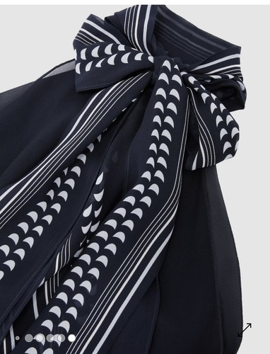 Reiss navy skylar scarf print - reiss,