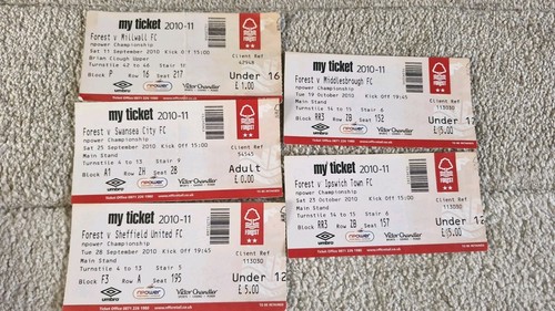 Nottingham forest ticket - 19,