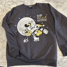 George Asda Disney Mickey & Minnie Christmas Sweatshirt Jumper small 8-10 wonens