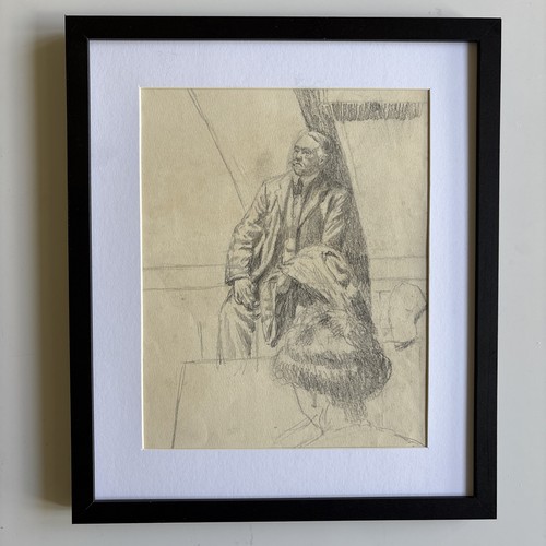 Antique framed male figure - antique,