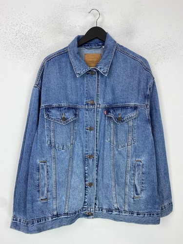 Levi blue denim trucker - denim,