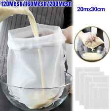 2/5PCS Filter Bag Nut Milk Coffee Micron Reusable Nylon Fine Mesh Food Strainer