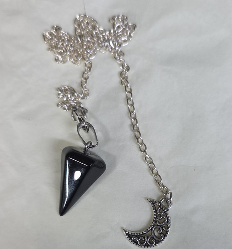 Silver tone black obsidian - black,