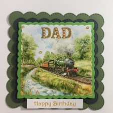 Dad Train birthday Card Topper