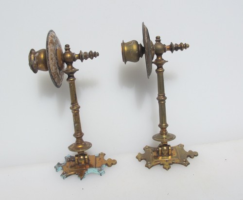 Antique brass piano candle - antique,