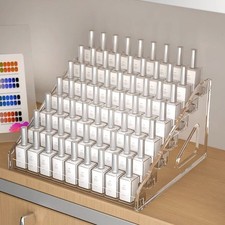 Clear Acrylic Nail Polish Display Stand Multi-layer UV Gel Shelf