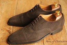 Stemar Brown Suede Oxford Shoes Men's UK 9.5 US 10.5 EU 43.5