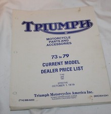 Triumph Motorcycles Parts List
