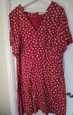 Sea Salt Floral Dress Red