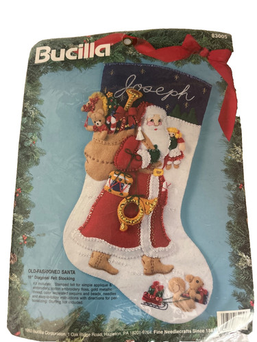 1993 bucilla felt stocking kit - bucilla,