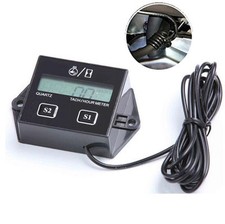 Motorcycle Tachometer Counter Spark Plugs Engine Digital LCD Hour Meter Gauge