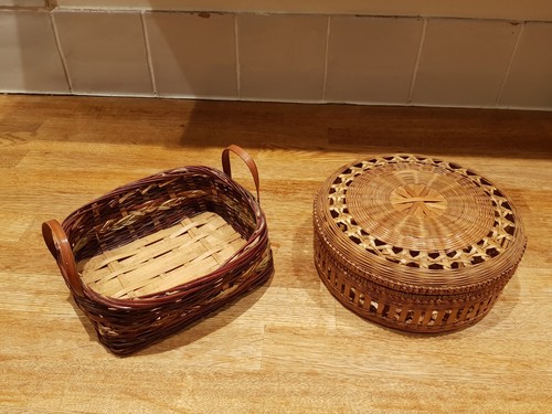 Wicker basket storage - basket,