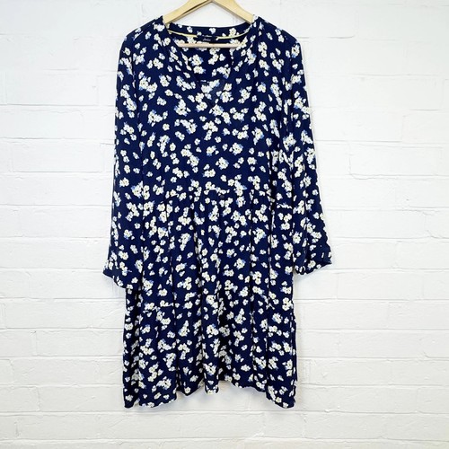 Joules dress navy white - &,