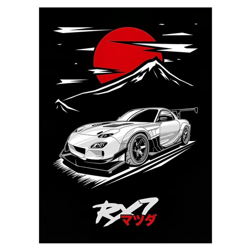 Sports car retro poster - car,