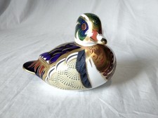 Royal Crown Derby Paperweight Carolina Duck First Quality Gold Stopper 2000