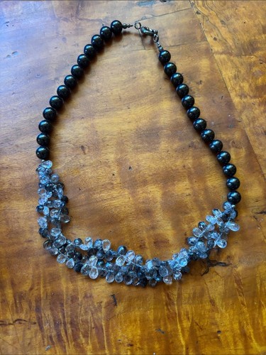 Hematite rutilated quartz - hematite, &