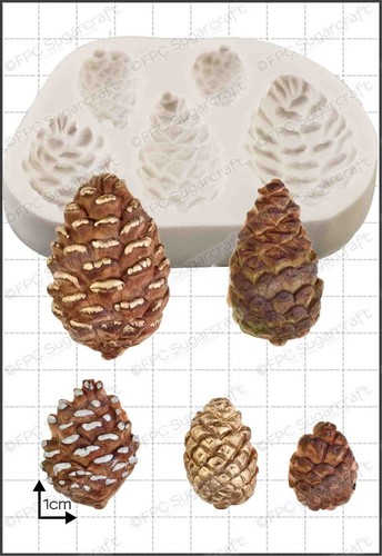 Silicone mould pine cones - silicone, |