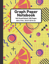 Graph Paper Notebook: 4X4 Quad