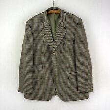 John Hardy Tweed Jacket Mens 46R Green Check Country Hacking Shooting Hunting
