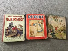 JOB LOT- 3 x vintage RUPERT books (all POOR condition) 1947/49/50