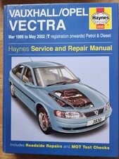 Vauxhall Vectra 1999- 2002 Haynes Manual Hardback Book Brand New